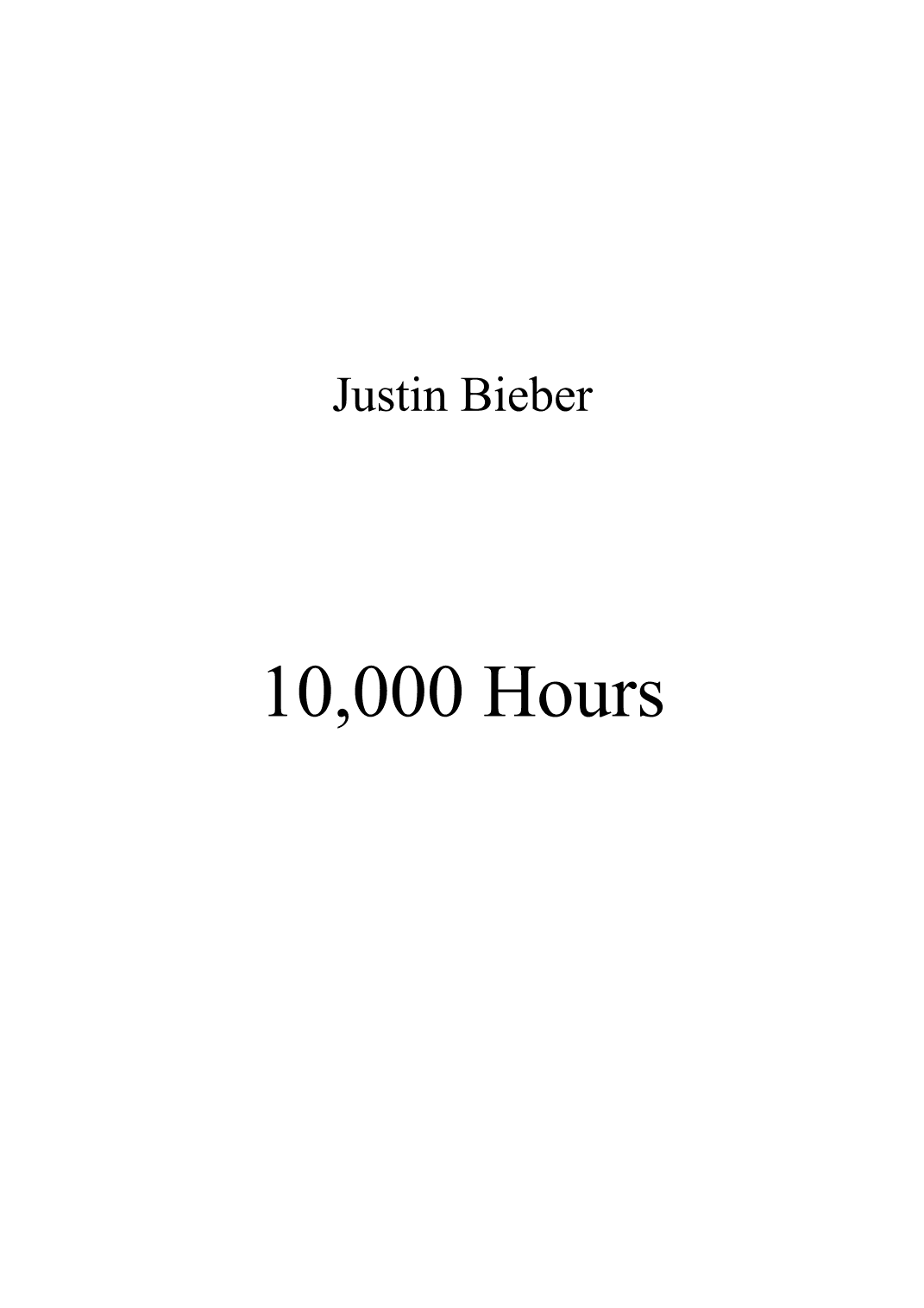 10,000 Hours (arr. MProducer)