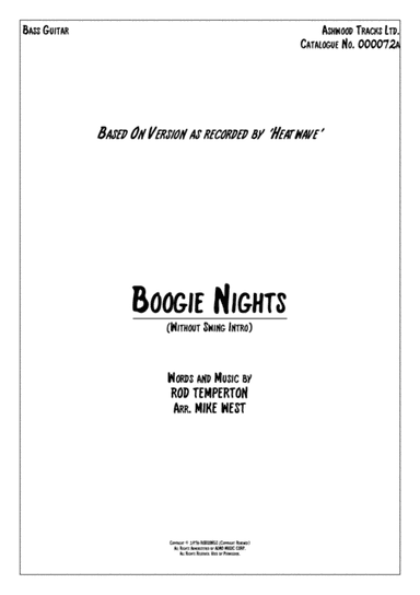 Boogie Nights (arr. Mike West)