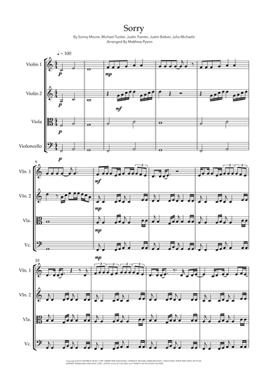 Sorry (arr. Matthew pyeon)