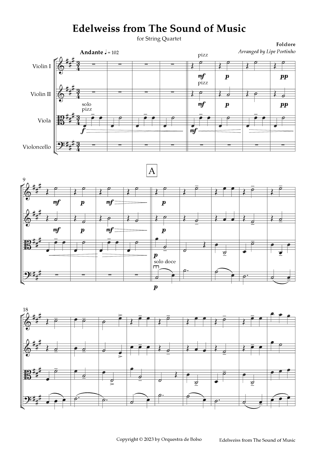 Edelweiss (arr. Lipe Portinho)