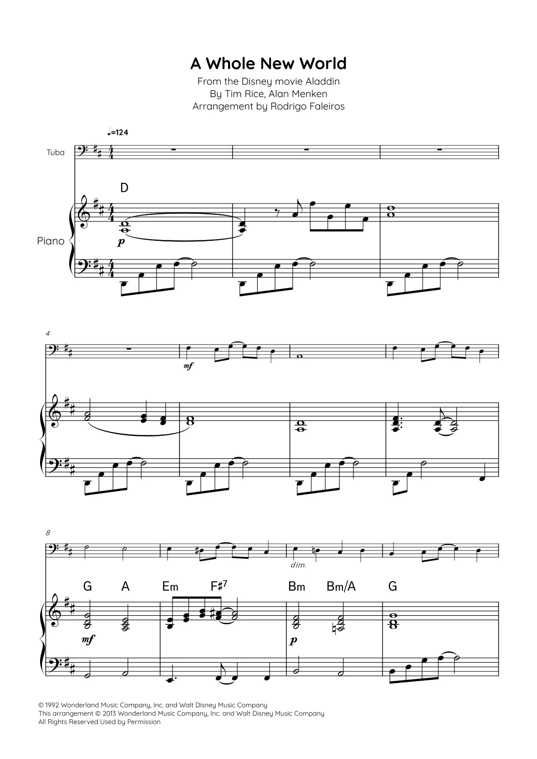 A Whole New World (arr. Rodrigo Faleiros)