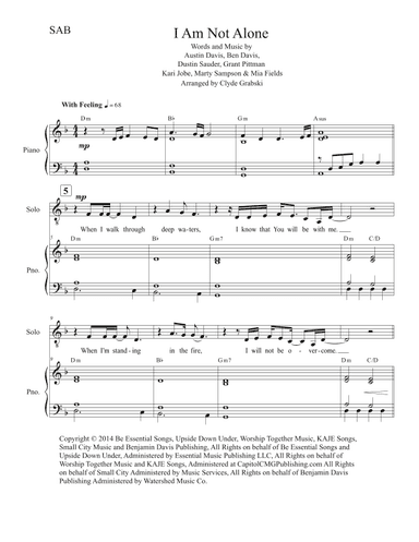 I Am Not Alone (arr. Clyde Grabski)
