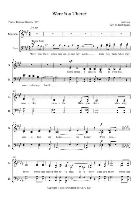 Were You There? (arr. Jacob Evans)