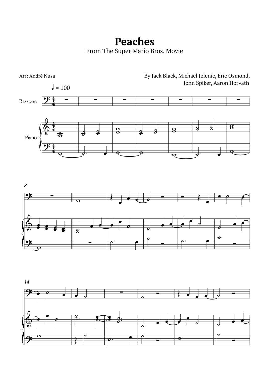 Peaches (arr. André Nusa)
