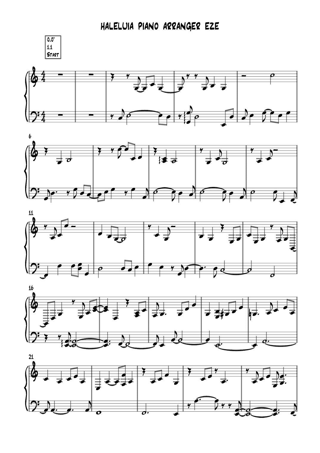 Hallelujah (arr. by ezequiel)