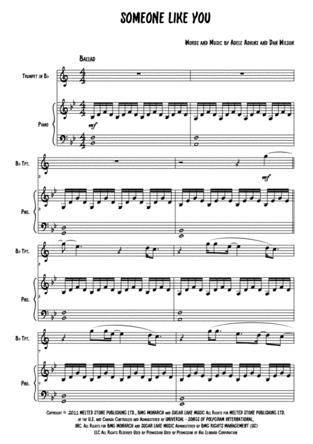 Someone Like You (arr. Darren Lloyd)