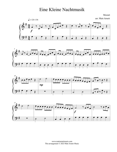 Eine Kleine Nachtmusik (arr. Matt Arnett)