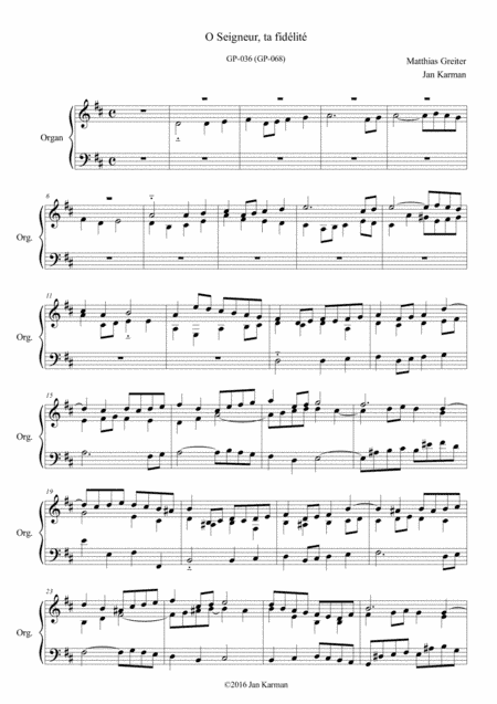"O Seigneur, ta fidélité" (Genevan Psalter #36)