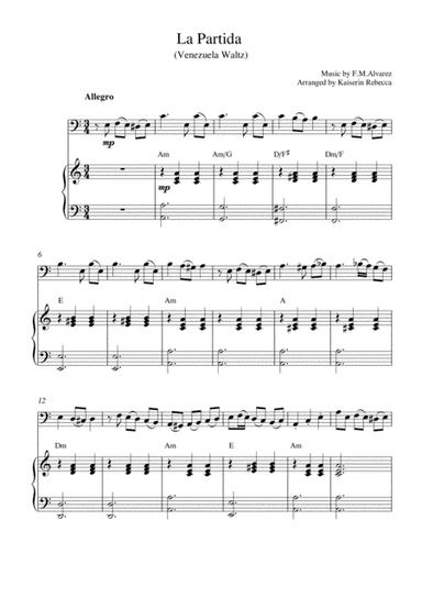 La Partida  (Venezuela Waltz) (arr. Kaiserin Rebecca)