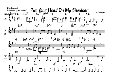 Put Your Head On My Shoulder (arr. Katsumi WF)