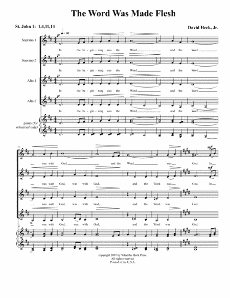 The Word Was Made Flesh