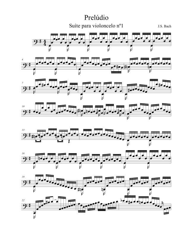 Prelude - Cello Suie n1