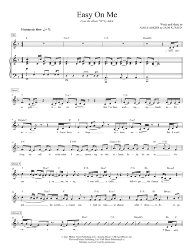 Easy On Me (arr. Travis J. Gandy)