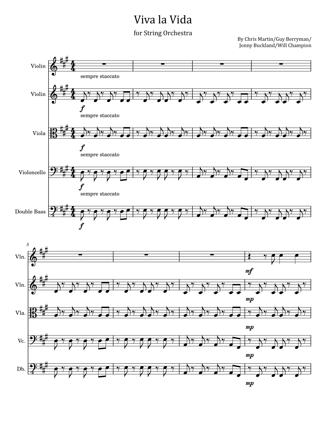 Viva La Vida (arr. poon)