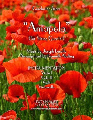 Amapola (for String Quartet) (arr. Kenneth Abeling)