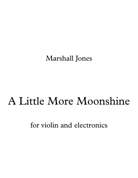 A Little More Moonshine