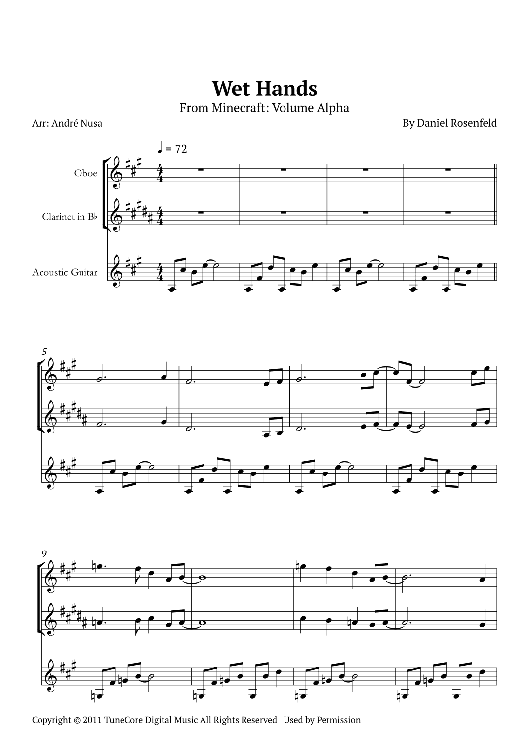 Wet Hands (arr. André Nusa)