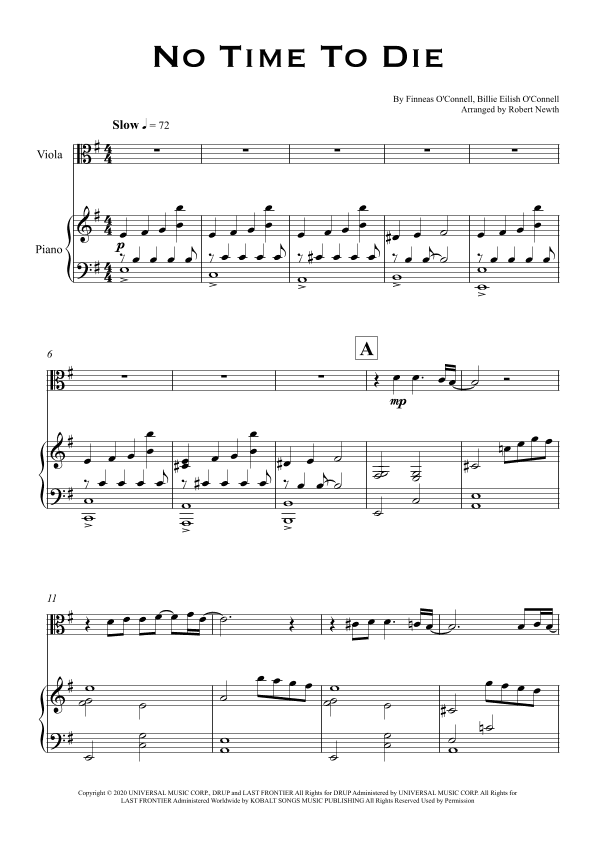 No Time To Die (arr. Robert Newth)