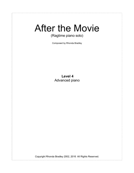 After the Movie Ragtime Piano Solo