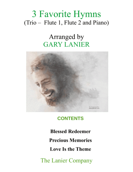 3 FAVORITE HYMNS (Trio - Flute 1, Flute 2 & Piano with Score/Parts) (arr. Gary Lanier)