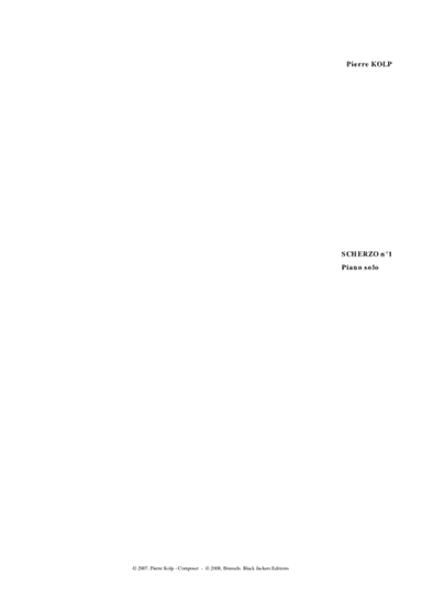Scherzo 1 for piano