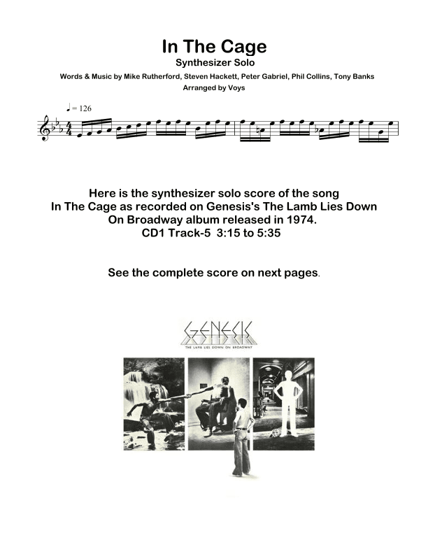 In The Cage (arr. Voys)