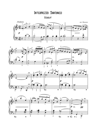 Intermezzo by Wolff for piano solo (arr. PianoSheetNow)