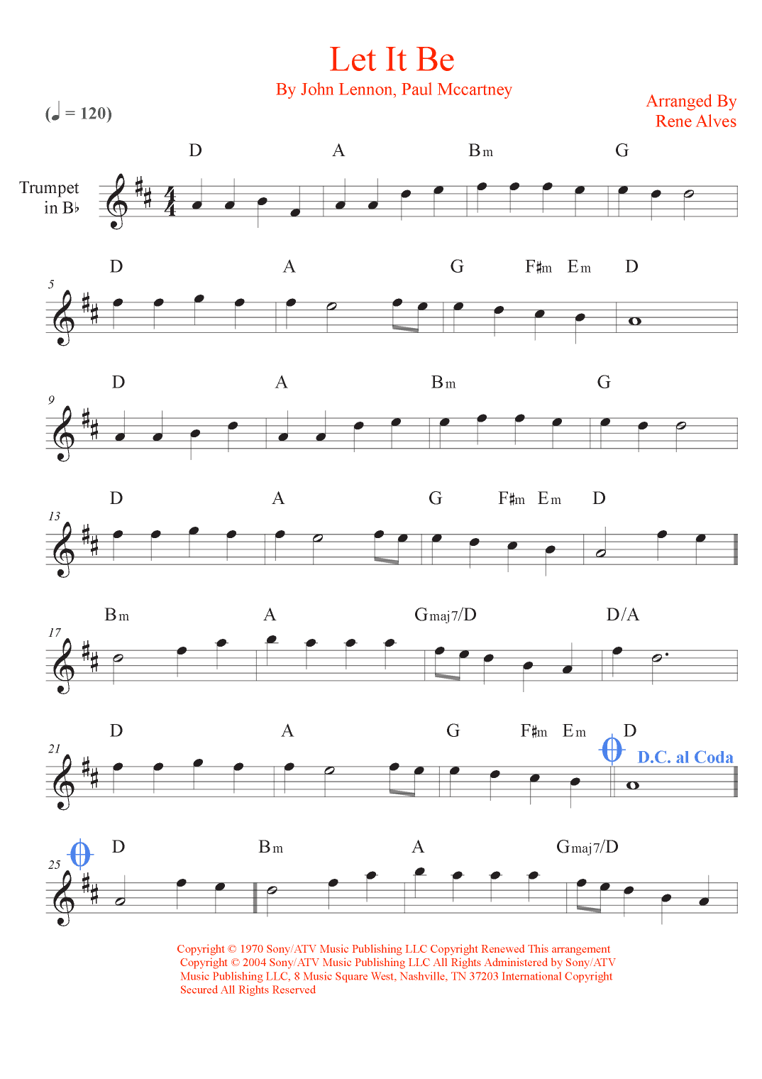 Let It Be (arr. Rene Alves)