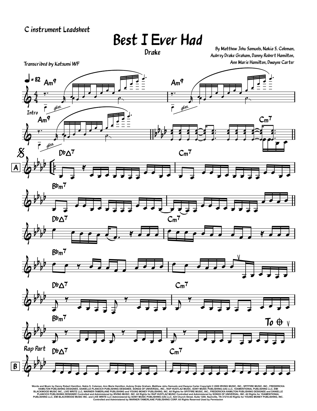 Best I Ever Had (arr. Katsumi WF)
