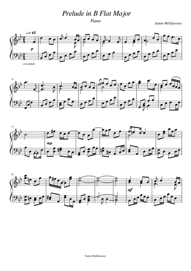 Prelude in B Flat Major