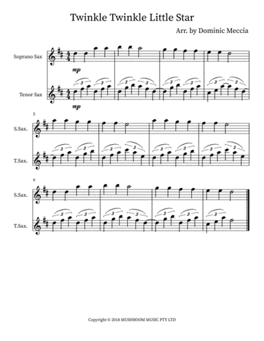 Twinkle Twinkle Little Star (trad Arr) (arr. Dominic Meccia)