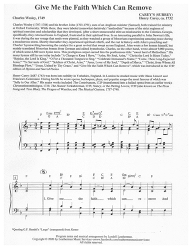 Give Me the Faith Which Can Remove (arr. Lyndell Leatherman)
