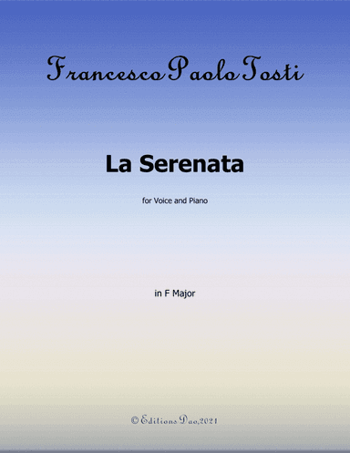 La Serenata,by Tosti,in F Major (arr. Editions Dao)