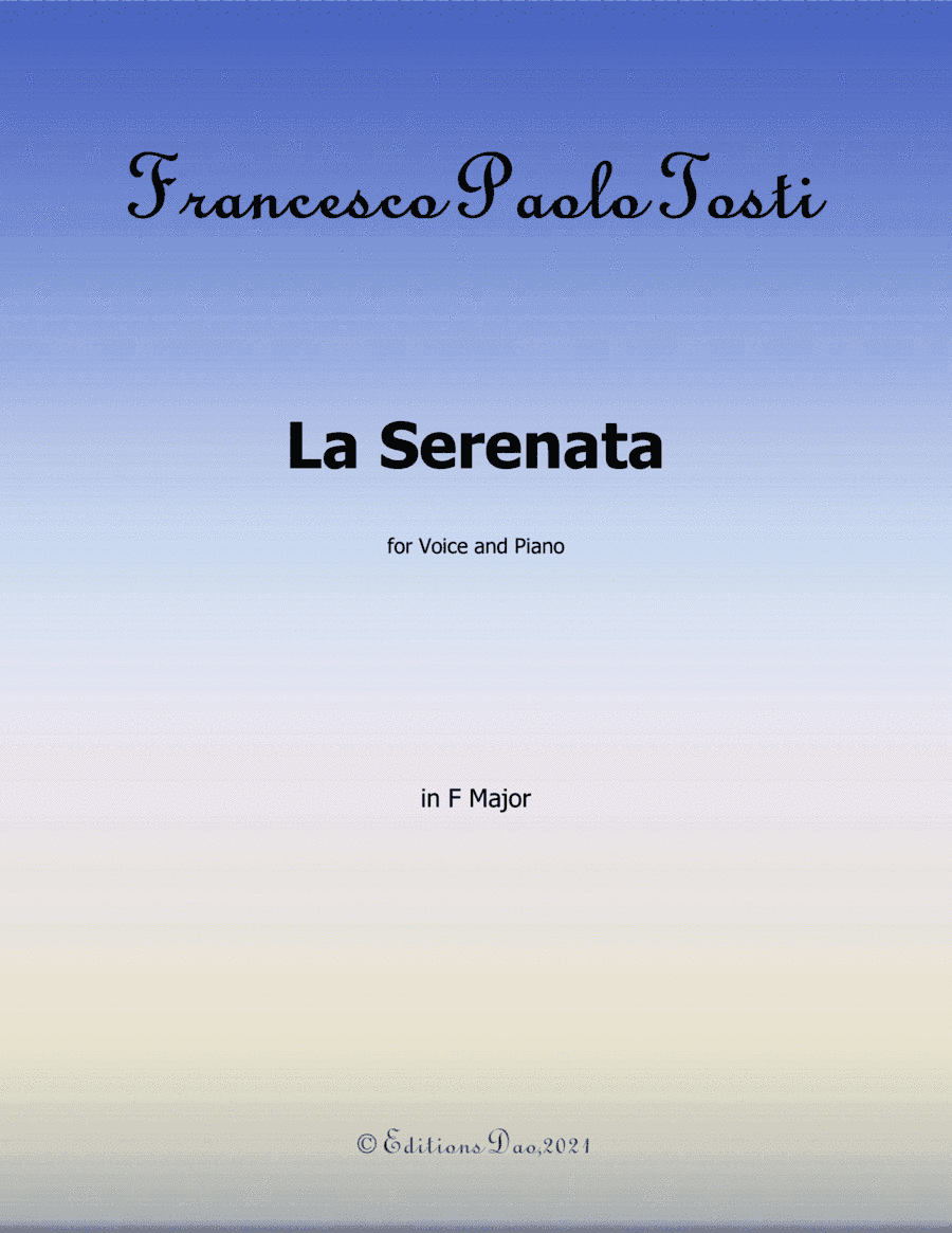 La Serenata,by Tosti,in F Major (arr. Editions Dao)