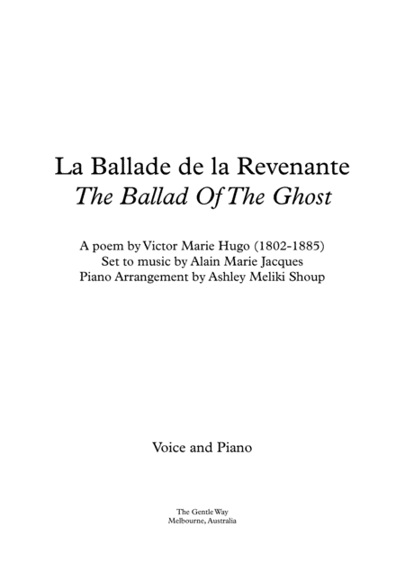 La ballade de la revenante (Victor Hugo)