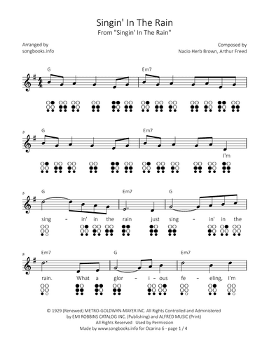 Singin' In The Rain (arr. songbooks.info)