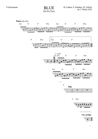 Blue (da Ba Dee) (arr. Ivan Marini)