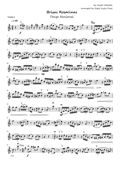 Brisas Rosarinas - Tango Nacional for String Quartet (arr. Sibel Leyla Ünal)