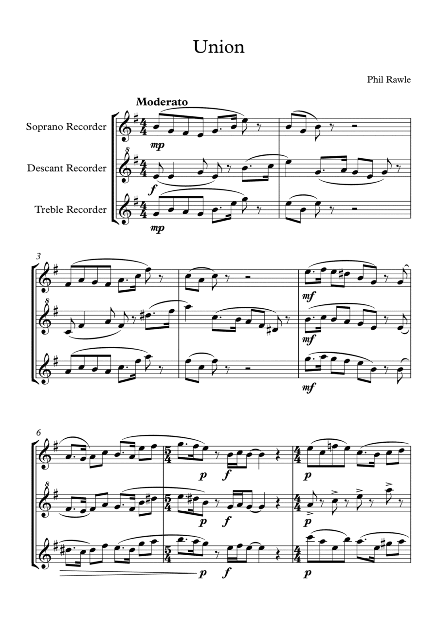 Union - Recorder Trio