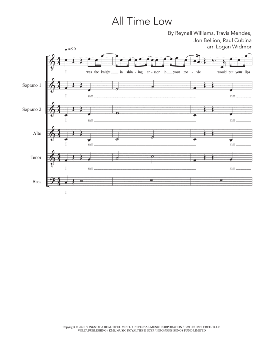 All Time Low (arr. Logan Widmor)