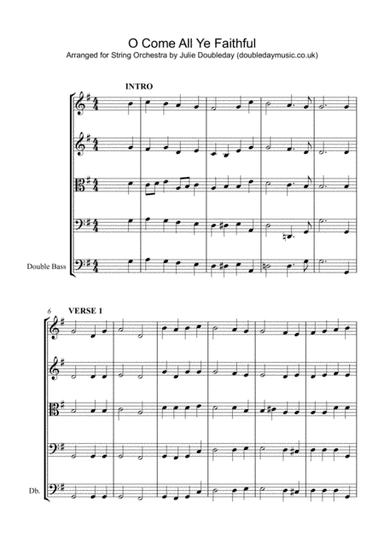 O Come All Ye Faithful for String Orchestra (arr. Julie Doubleday)