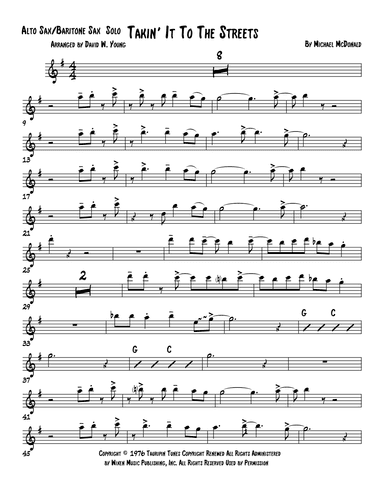 Takin' It To The Streets (arr. David W. Young)
