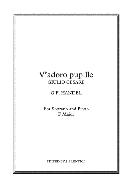 V'adoro pupile - Giulio Cesare (F Major) (arr. Jonathan Prentice)