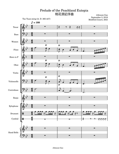 Overture of the Peach Land Spring. 桃花源記序曲