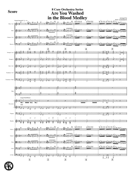 Are You Washed In the Blood - 8 Core Orchestra (arr. Jeff D. Anderson)
