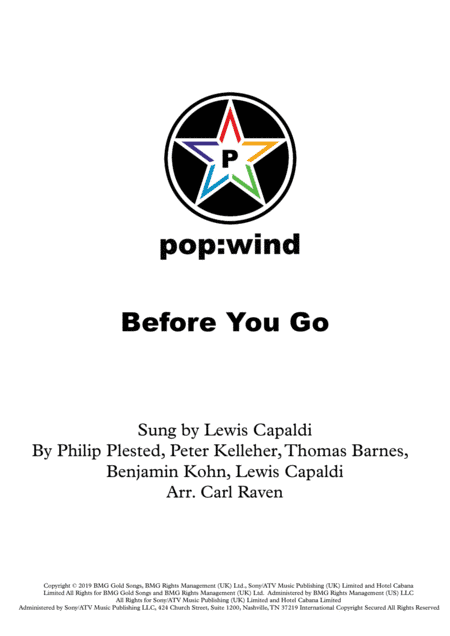 Before You Go (arr. Carl Raven)