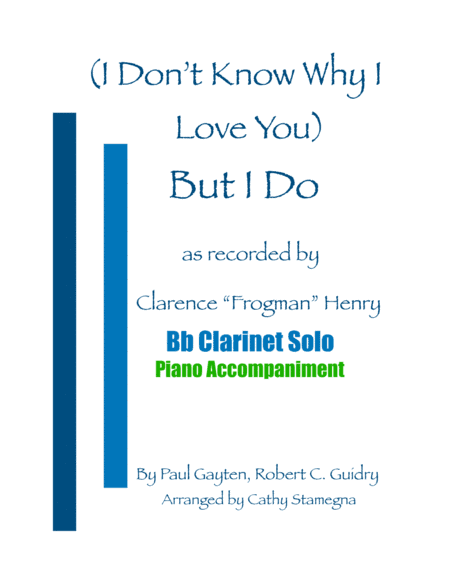 But I Do (i Don't Know Why) (arr. Cathy Stamegna)