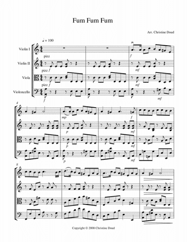 Fum, Fum, Fum (arr. Christine Doud)