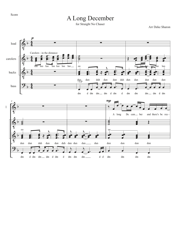 A Long December (arr. Deke Sharon)