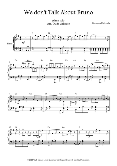 We Don't Talk About Bruno (arr. Duda Oriontte)
